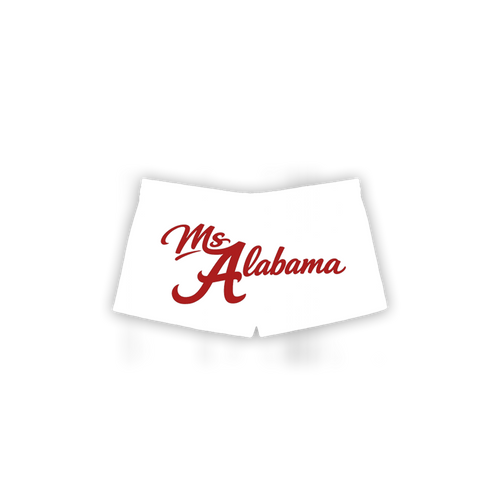 MS ALABAMA MINI WHITE SHORTS